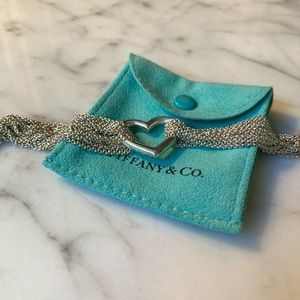 Tiffany open heart mesh bracelet
